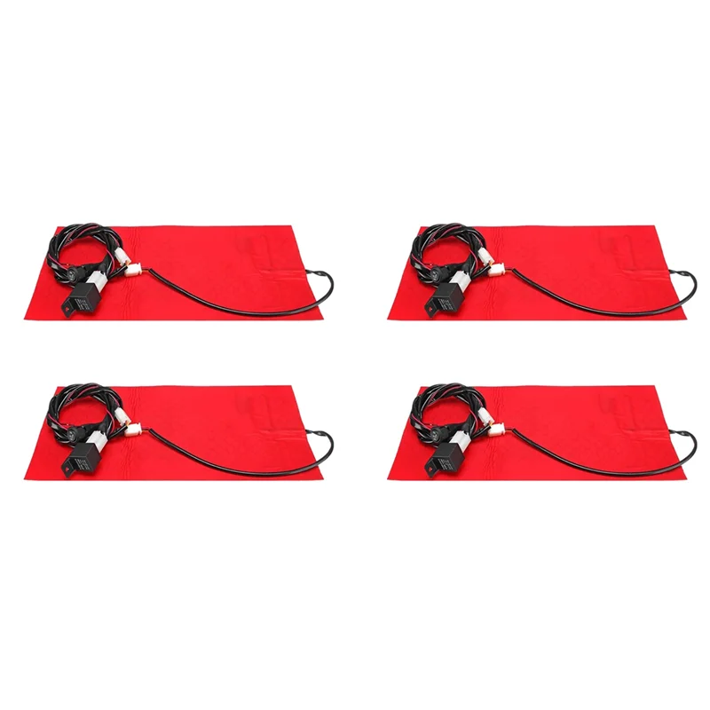 

4X 25W 12V Universal Motorcycle ATV Seat Heated Cushion Winter Warmer Waterproof Pad Heating Pad Mat