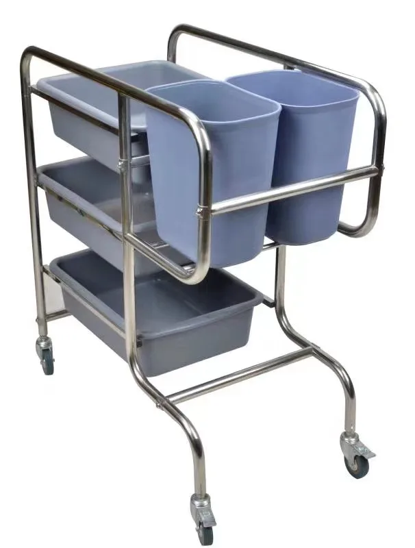 3 Layers Cleaning Trolley Service Trolley Cart For Hotel Restaurant Kitchen