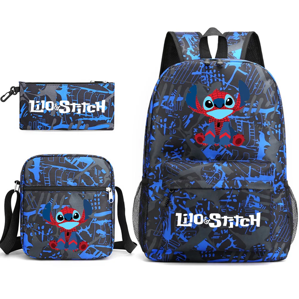 Stitch School Bag Casual Backpack Male and Female Student Backpack Printed Large Capacity Outdoor Backpack