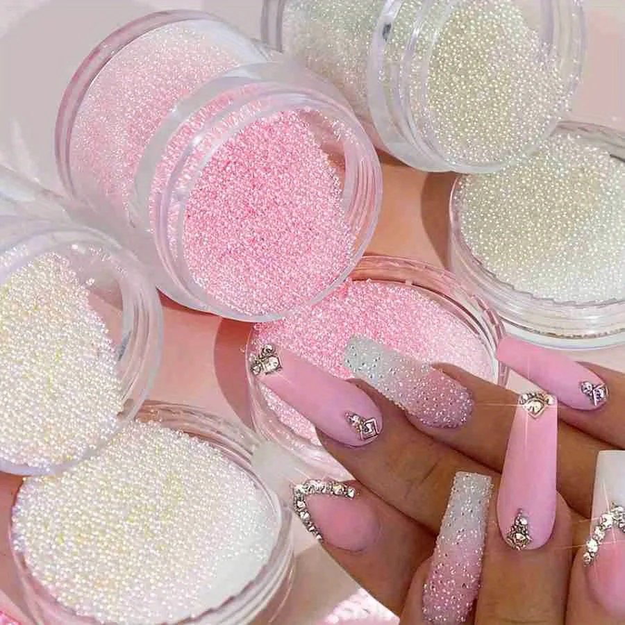 1/2/3 صندوق مسمار الفن الديكور الكافيار الخرز الصغير الزجاج حجر الراين مسمار السحر ثلاثية الأبعاد واضح AB اللون الأحجار الكريمة اكسسوارات مسمار