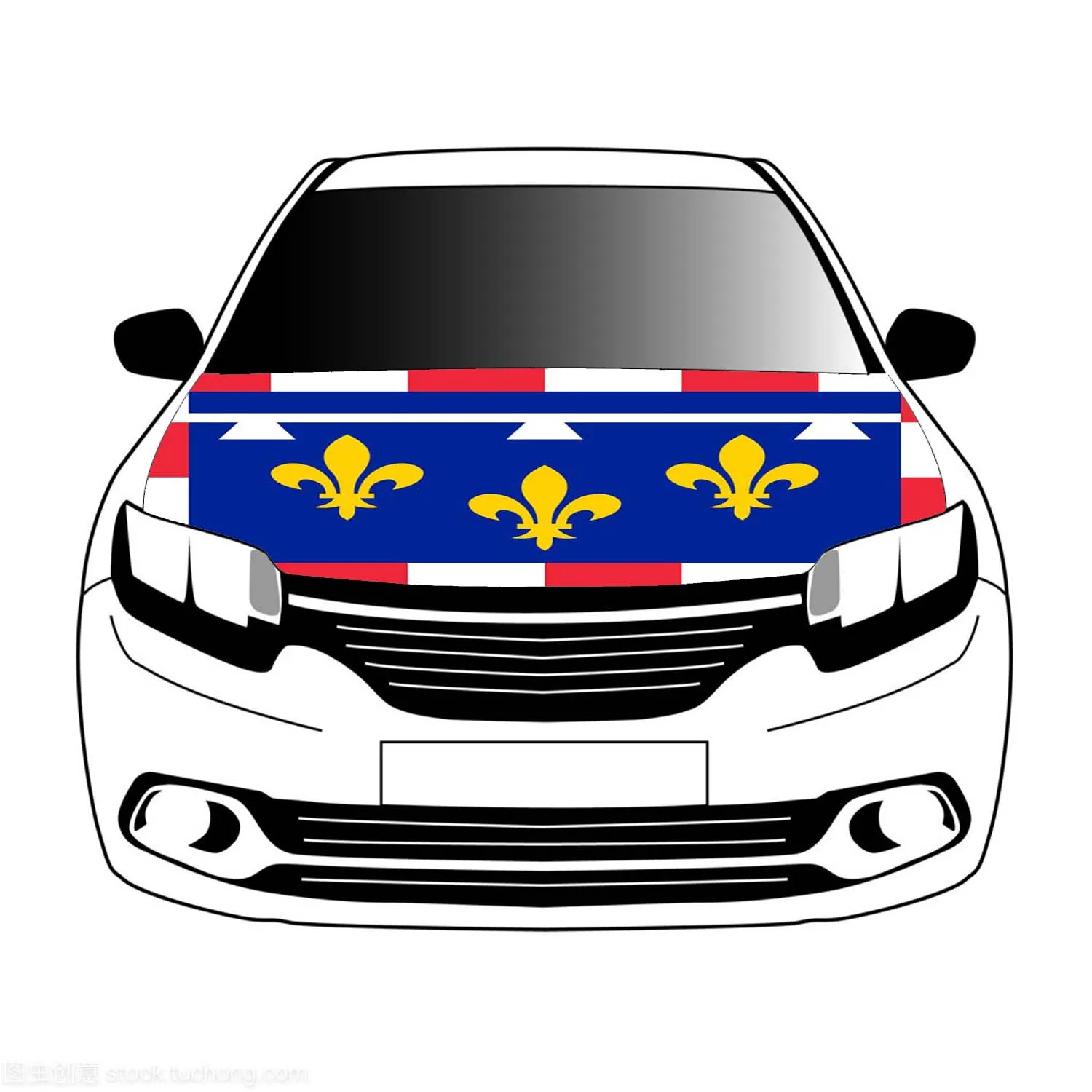 Centre (France)  flag car Hood cover 3.3x5ft/5x7ft 100%polyester,car bonnet banner