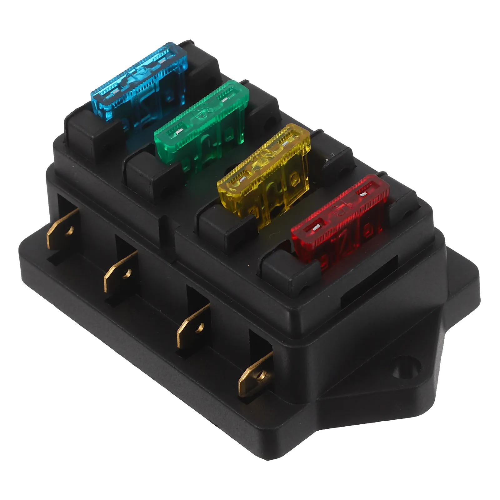 

Fuse Holder Box Block 4 Way Car Automotive Circuit 12 24V Waterproof Cover Transparent Gasket Auto Fuse Block Car