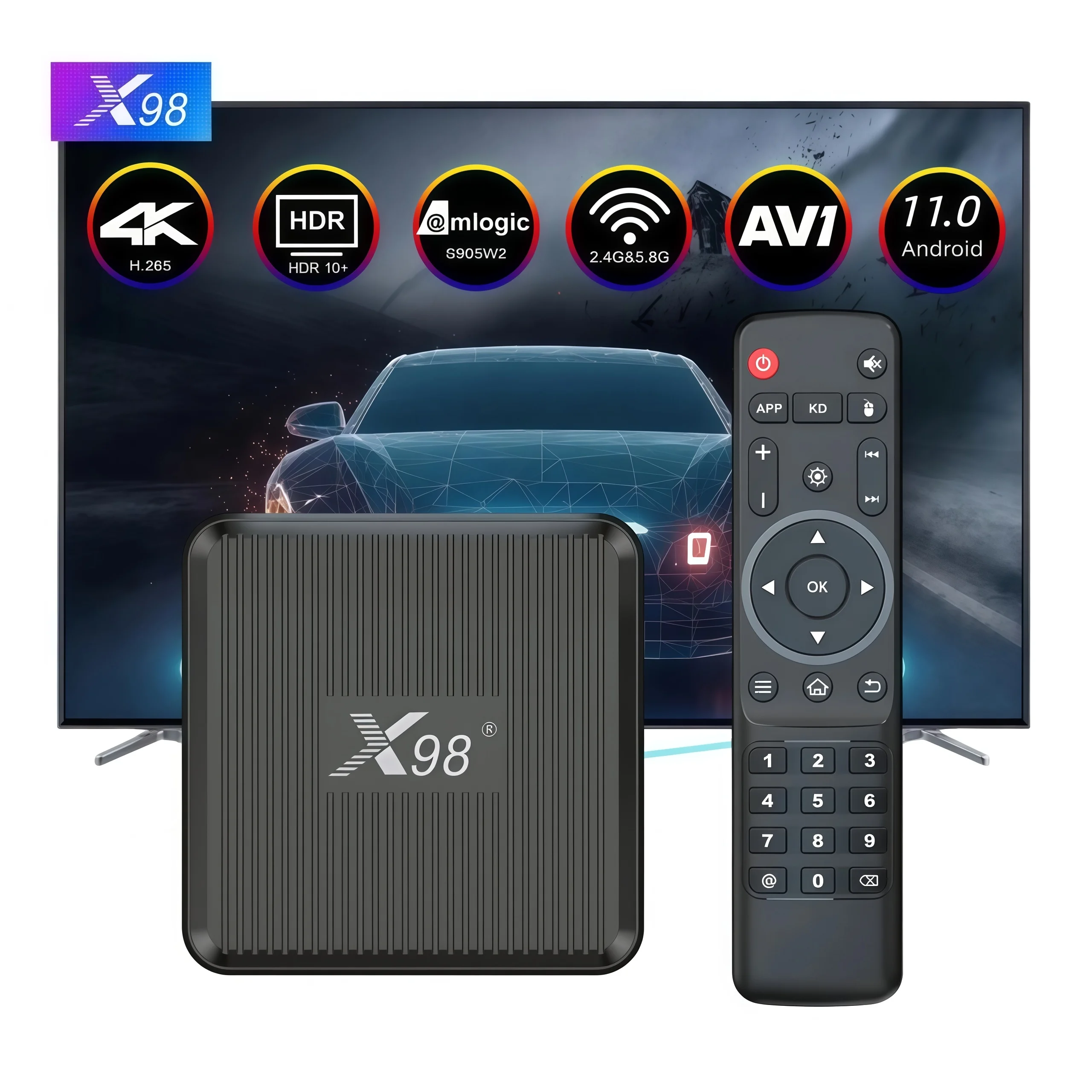 TV Box X98Q S905W2 Android 11 2GB 16GB