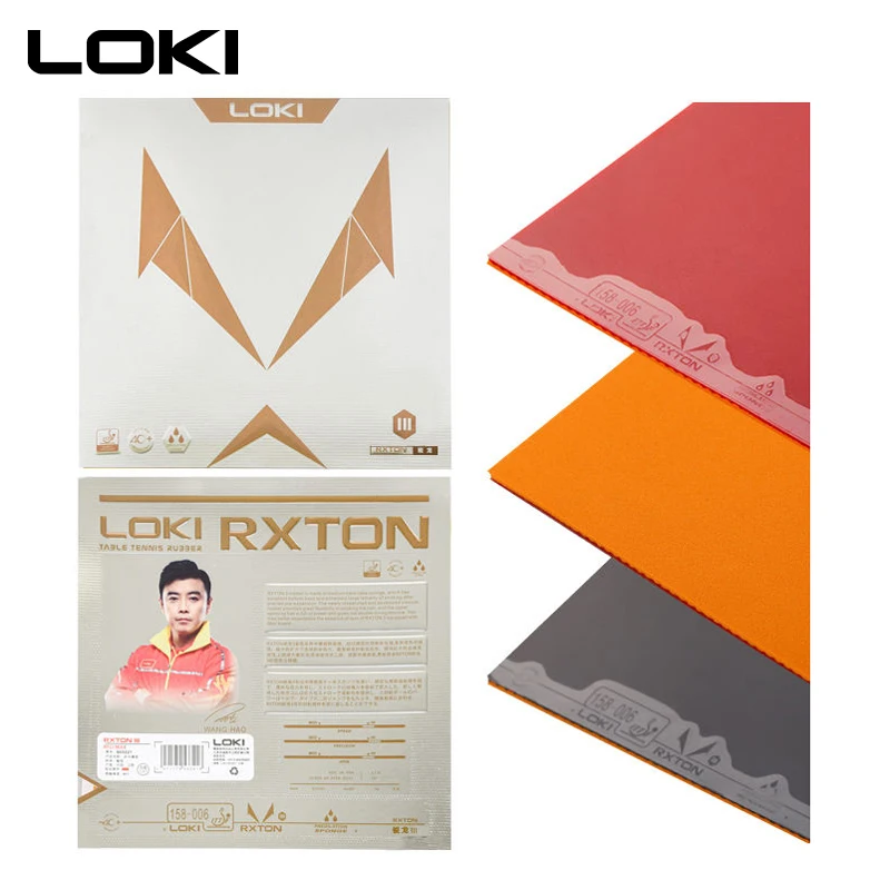 LOKI RXTON3 Sticky Table Tennis Rubber with Hard Orange Sponge Pips In Pingpong Rubbers 10pcs Wholesale