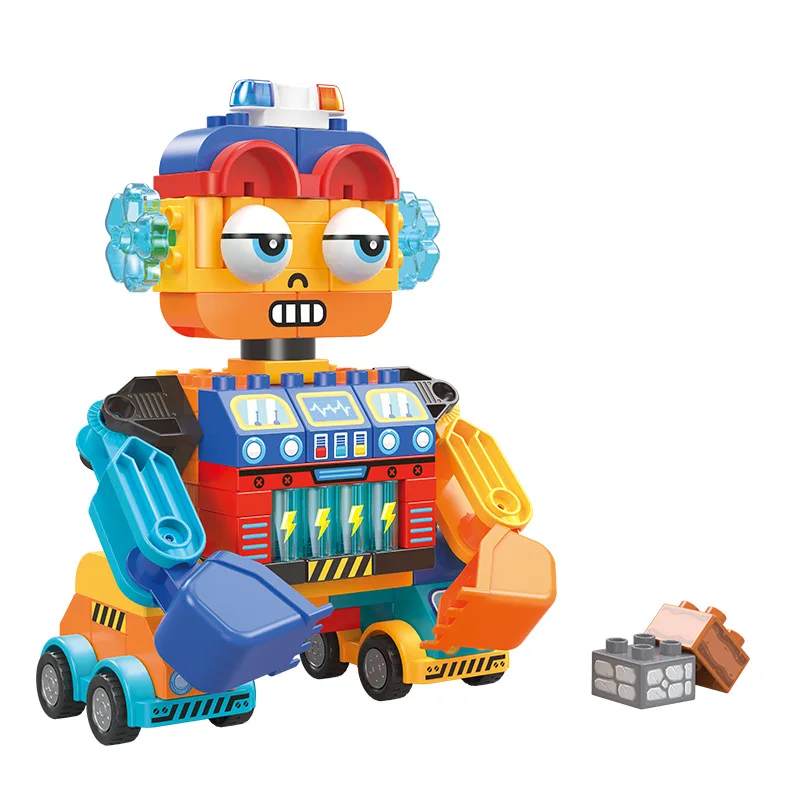 

Large Building Blocks Set Big Eyes Robot 88PCS Eductional Toys Gift for Children Boys Compatible