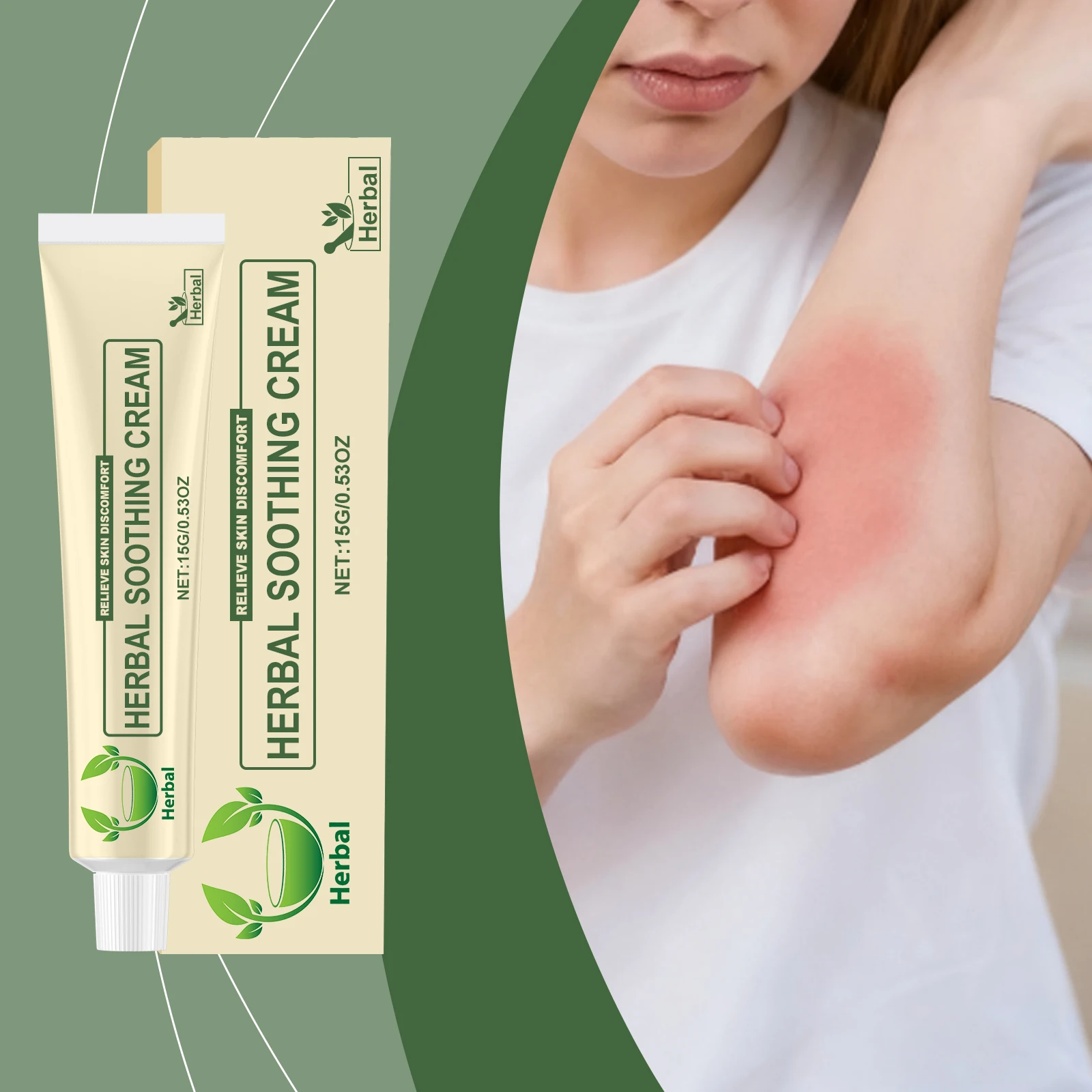 Herbal Skin Cream Helps Soothe Itchy Skin Effectively Ease Body Discomfort Provides Gentle Support For Skin Recovery Care 15g
