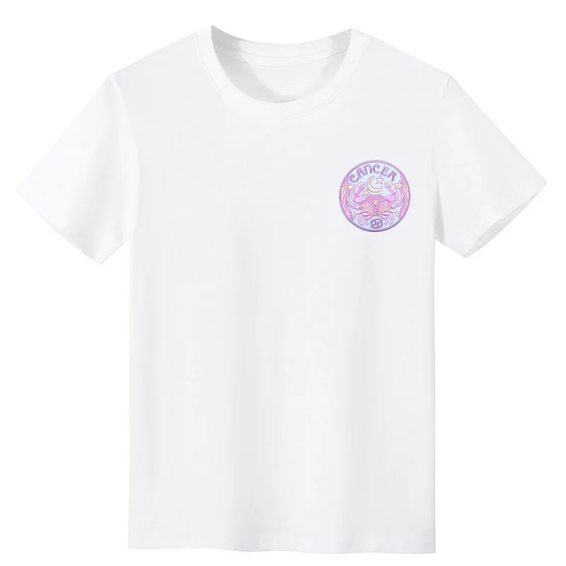 Twelve Constellations Retro Graphic Tees Women Cute T-Shirts Vintage Fashion T Shirts Tops Unisex Clothing