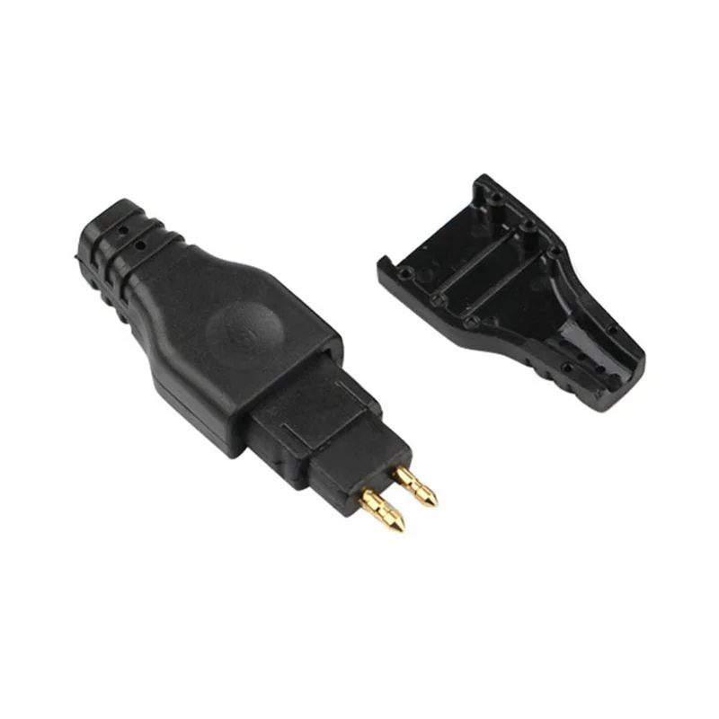

A06RP 2 Pcs Mini Earphone Cable Pin Audio Headphone Jack Plug Connector for Sennheiser HD650 HD600 HD580 HD25 Black
