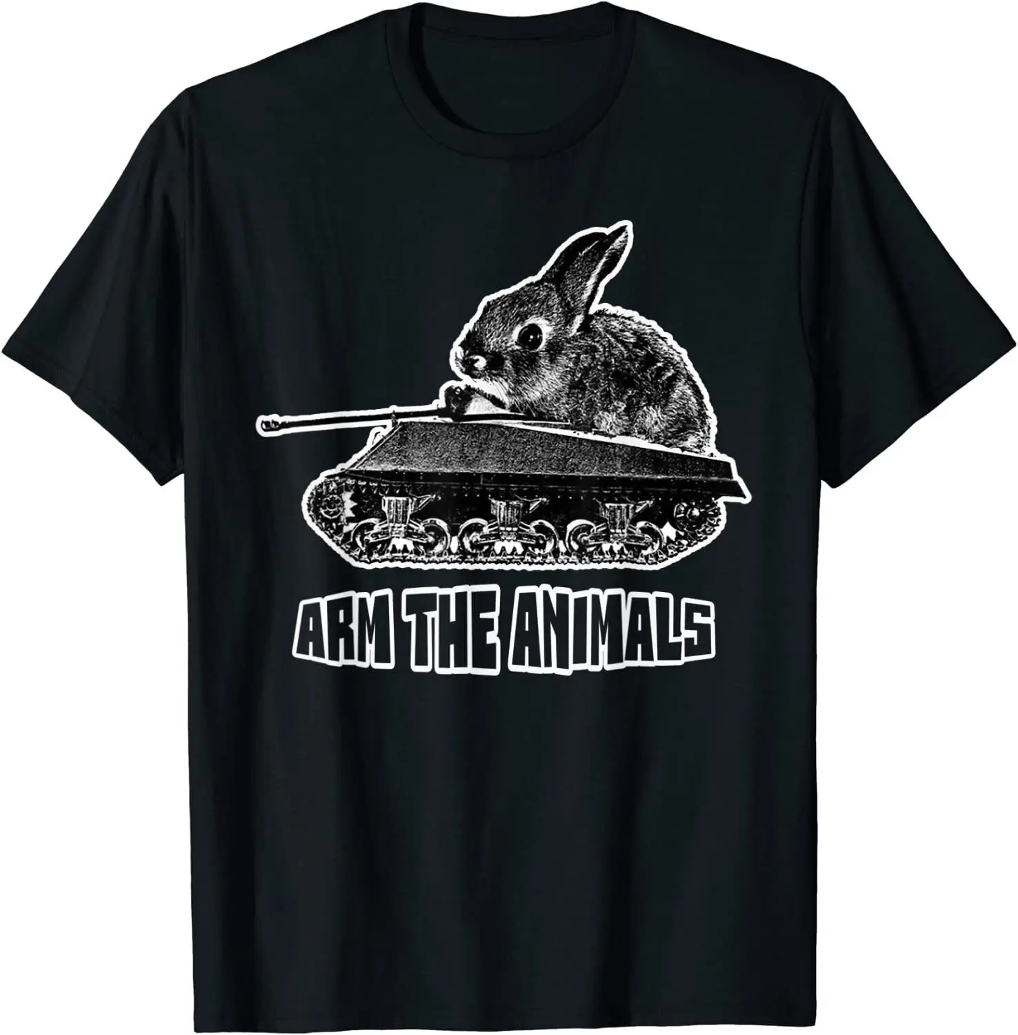 

Arm the Animals Rabbit Tank Combine Fun Printed Shirt Men's and Women's Short Sleeve T-Shirts