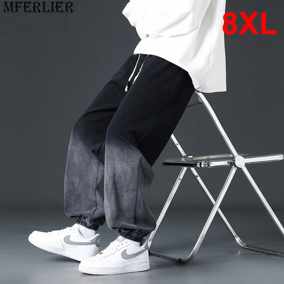 

Sweatpants Men Jogger Pants Plus Size 8XL Fashion Casual Gradient Pants Male Big Size Joggers Elastic Waist