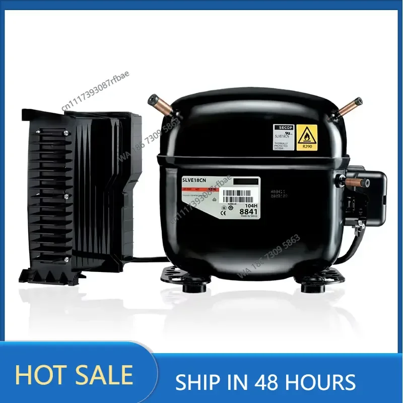 SLVE18CN New Variable Speed Reciprocating Compressor R290 for Commercial Display Cabinets Freezers 2.0kW Cooling