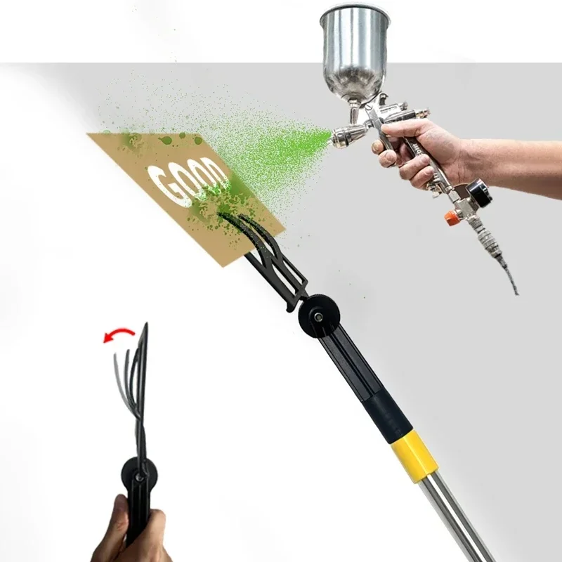Baffle Holder With Extension Pole 180 Degree Rotation For Paint Color Separation Prevent Splashing Detachable Cleaning Tools