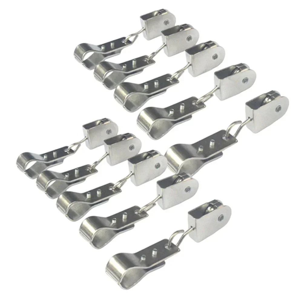 Heavy Duty 304 Stainless Steel Pulley & Clamps For Shade Sail Installation Stainless Steel Pulley Wheel Wire Compatibility
