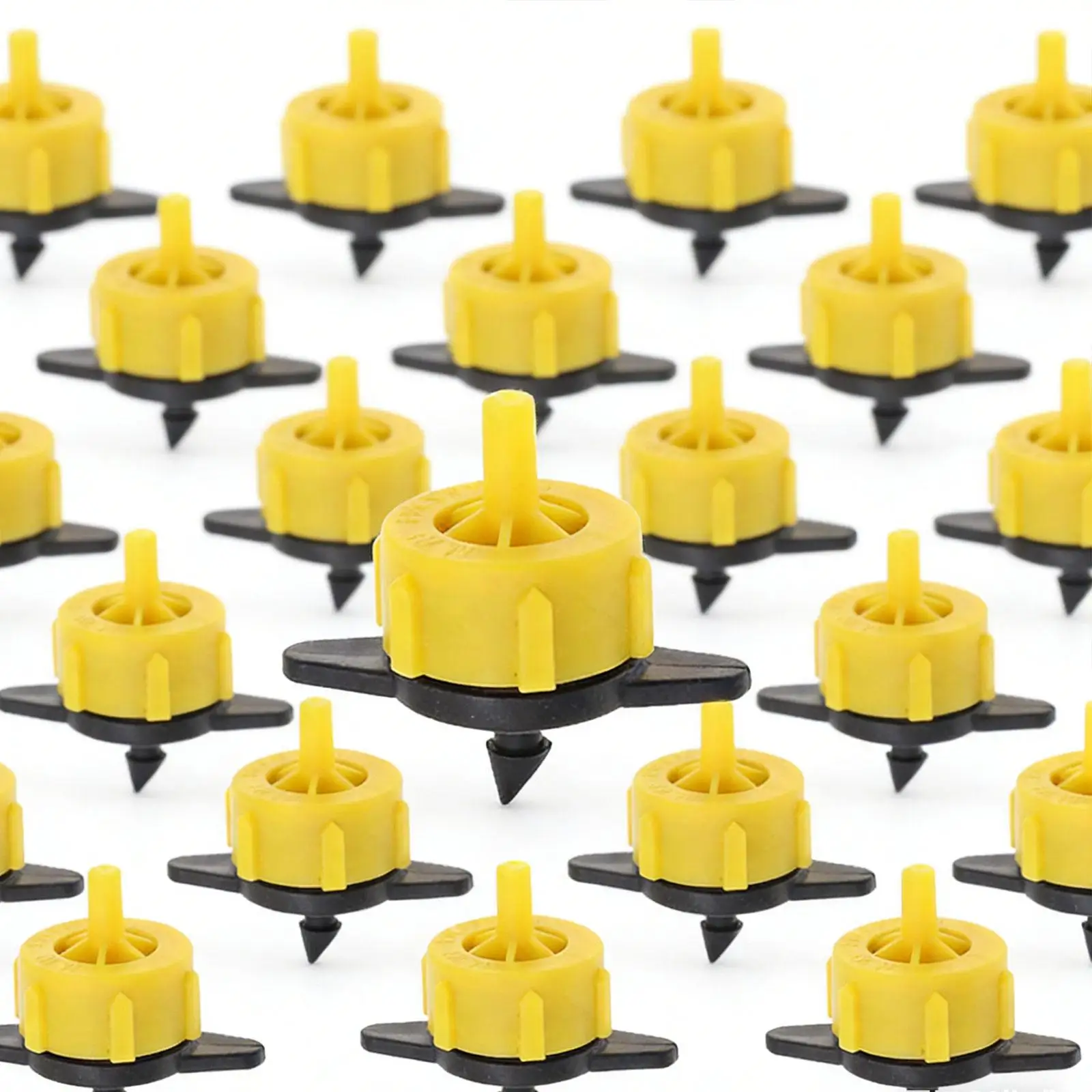 Drip Irrigation System Emitter Head Anti Clogging Water Flow for Outdoor Garden Plant Watering Setup