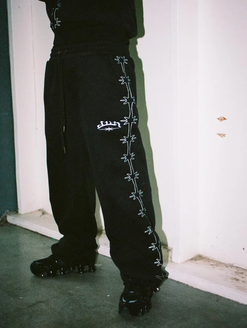 Y2K 2 قطعة مجموعة الرجال الملابس القطن زمم هوديي البلوز الرجال النساء خمر Harajuku الهيب هوب إلكتروني طباعة الأزياء 2 قطعة مجموعة #4