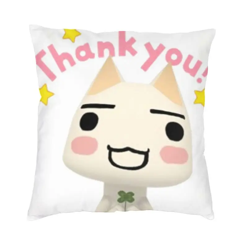 Luxury Toro Inoue Cat Anime Animated Games Cushion Cover for Sofa Polyester Throw Pillow Case Bedroom Decoration Pillowcase