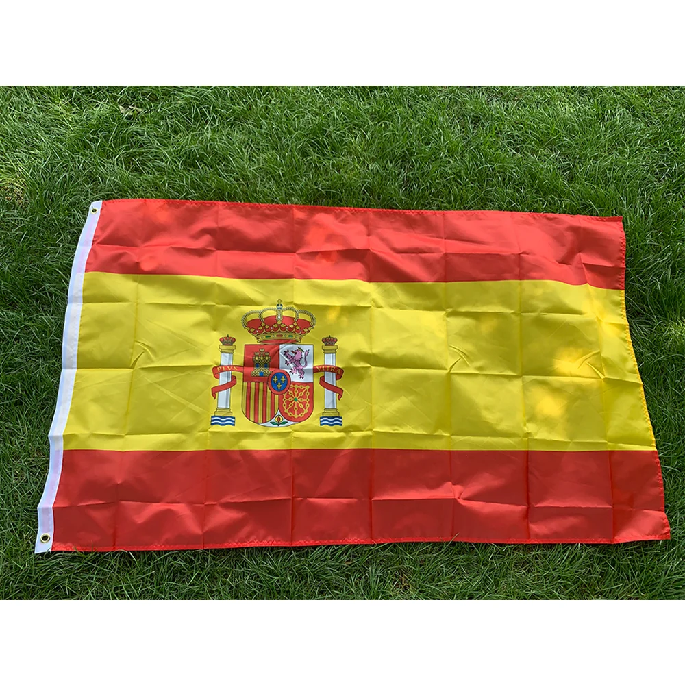 Spain flag 90x150cm 3x5 Feet ES Espana Spanish Flag Super Poly football FLAG Indoor Outdoor for Celebration flags