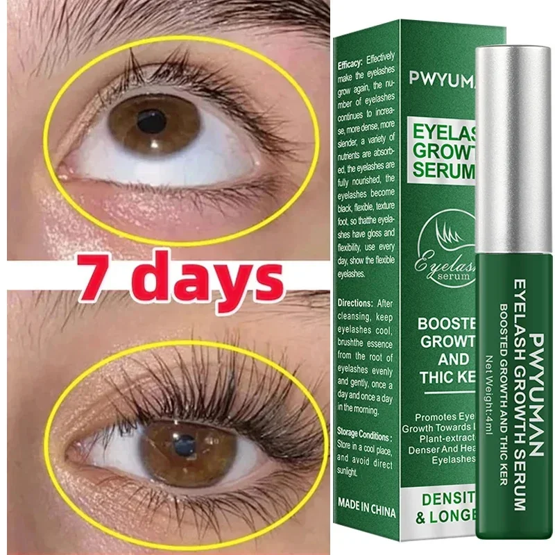 Soro de crescimento rápido dos cílios, Natural Sobrancelha Enhancer, mais completo, Cílios mais grossos, Produtos de tratamento, Maquiagem Eye Care, 7 Dias