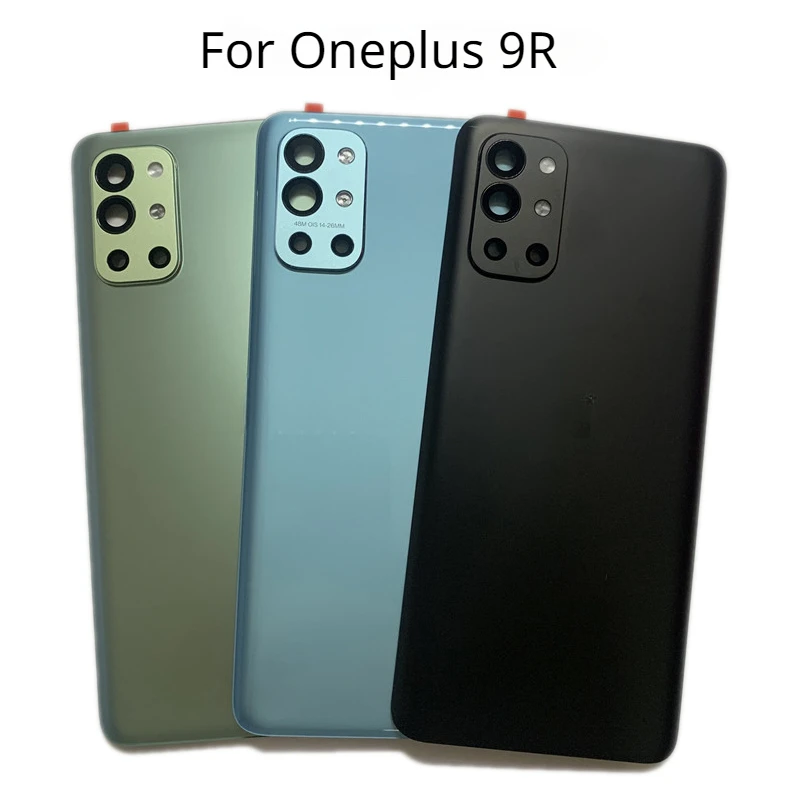 

6,55 для Oneplus 9R 1 + 9r крышка аккумулятора стеклянный корпус задняя дверь Фотоэлементы для ремонта с объективом камеры