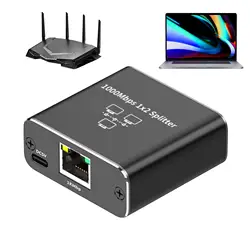 1000Mbps Ethernet Splitter Network Adapter RJ45 1X2 1X3 1X4 LAN Extender for PC Computer Router Switch Works At The Same Time
