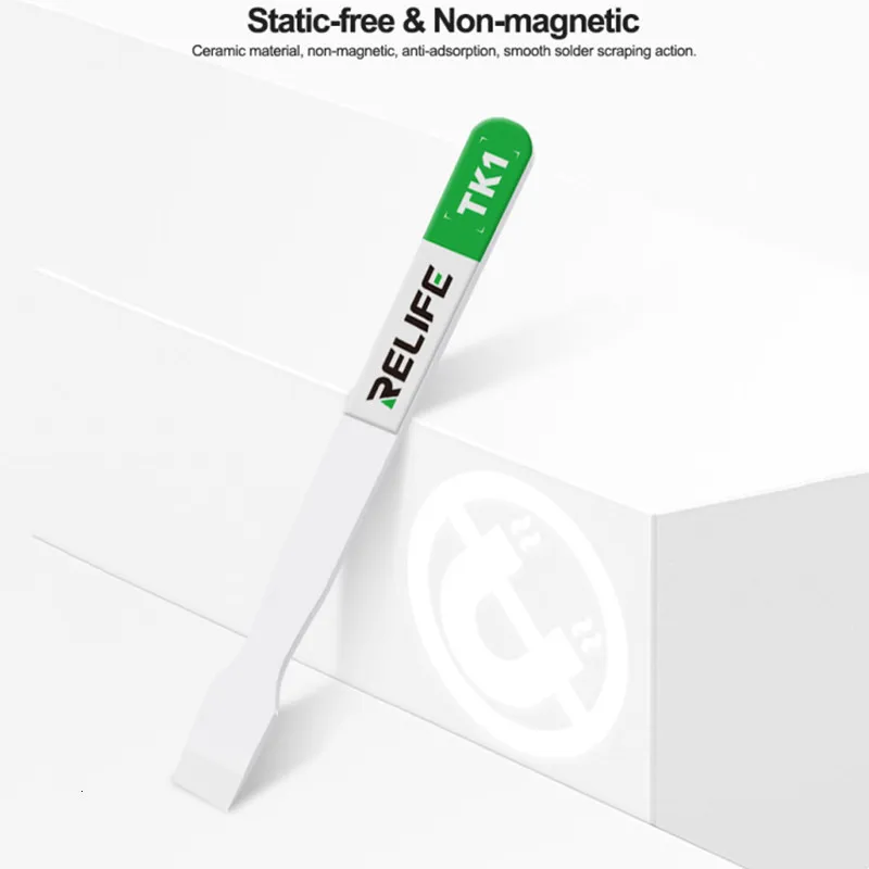RELIFE TK1 Keramiek Soldeerpasta Schraper Niet-magnetisch voor BGA Moederbord Chip Reparatie Roeren Uitstrijkje Tin Planten Tin Schraper
