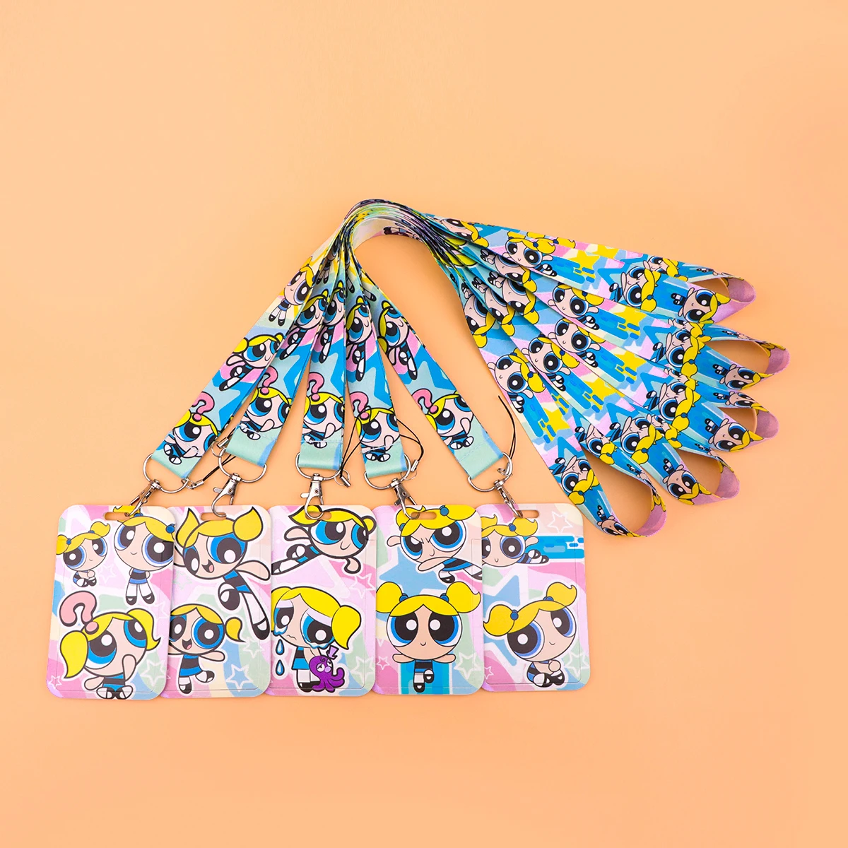 بارد امرأة صغيرة ضابط الشرطة الرسوم المتحركة اسهم لمفتاح الرقبة حزام معرف شارة حامل شنق حبل Keyrings اكسسوارات الهدايا #3