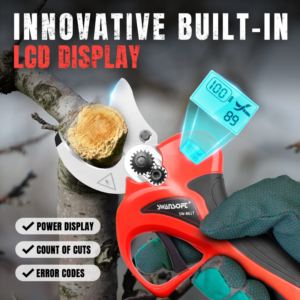 8617 Efficient Fruit Tree Bonsai Pruning Branches Cutter Landscaping Tool 25.2V Cordless Electric Pruner Pruning Shear
