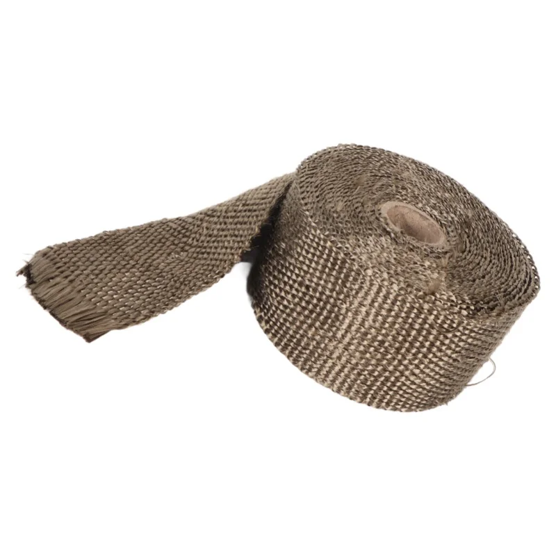 Fireproof Pipe Wrap Pipe Insulation Webbing Anti Scald Chimney Protective Wrap With 2 Clips For Furnace Tube Motorcycle Exhaust