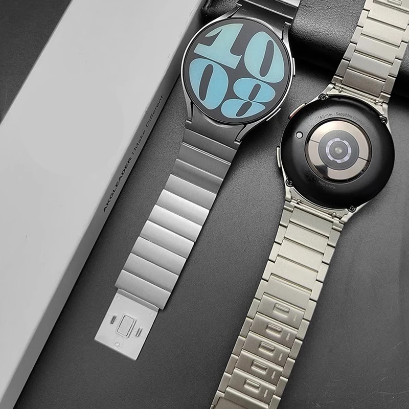 حزام من الستانلس ستيل لساعة سامسونج جالاكسي ، سوار الإفراج السريع ، كلاسيك 5Pro ، لا فجوة ، 6 ، 5 ، 4 ، 40 مللي متر ، 44 مللي متر