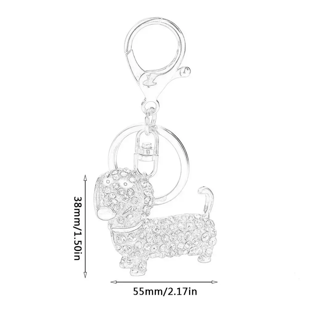 حجر الراين الكلب الألماني تصميم المفاتيح ، حقيبة ، حلقة رئيسية السيارة ، قلادة سحرية ، صغيرة ، جميلة ، لطيف ، أفضل الهدايا لمحفظة