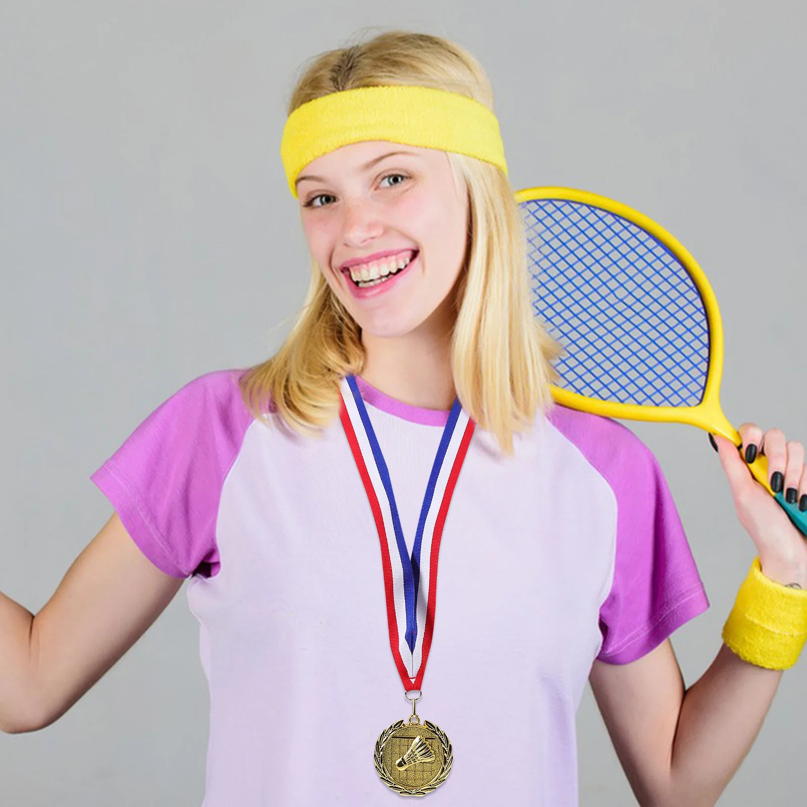 

Badminton Medals Party Favors Award Metal Zinc Alloy First Place Student Competition Awards