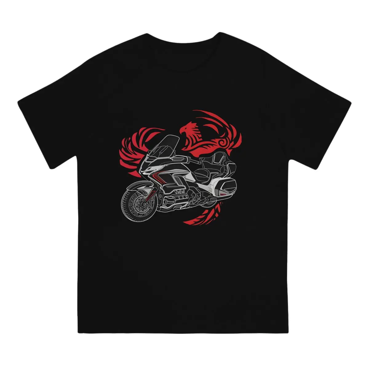 Goldwing Legend Motorcycle T-Shirts Men H-Hondda Humorous Cotton Tee Shirt Crewneck Short Sleeve T Shirts Printed Clothes