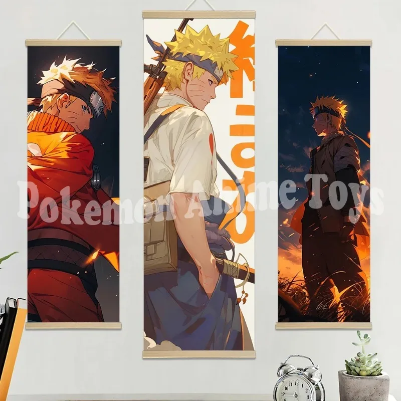 Naruto Uzumaki Naruto cuadro artístico de pared desplazamiento lienzo colgante de pared pintura decoración del hogar cartel de Anime arte de pared decoración de la habitación