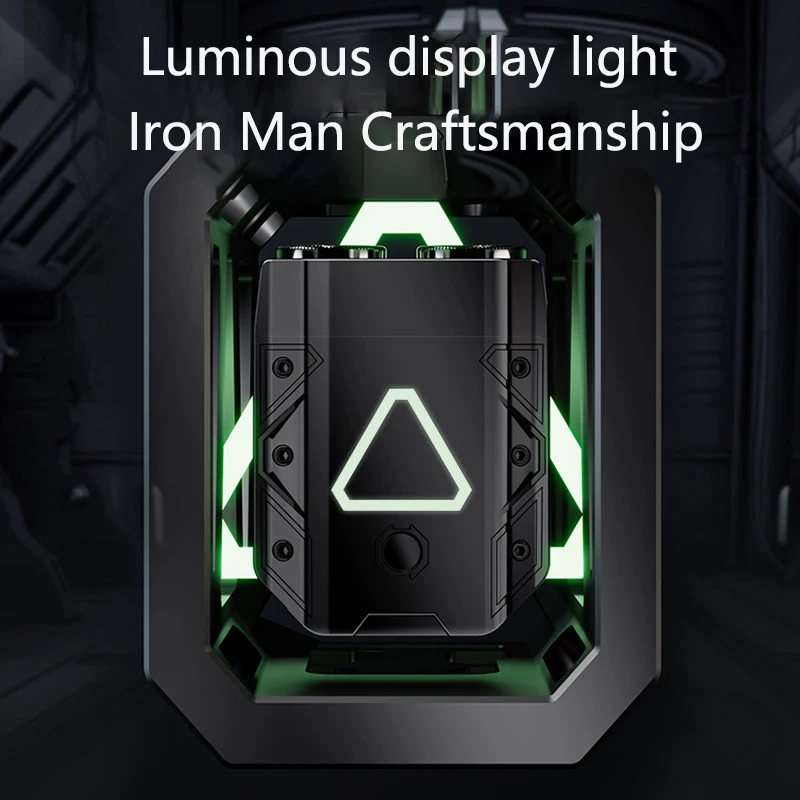 STLF Mecha Style Doppelschneiderkopf, waschbar, tragbar, Mini-Elektrorasierer, Rüstungsrasierer, Mini-Rasierer mit magnetischer Klinge