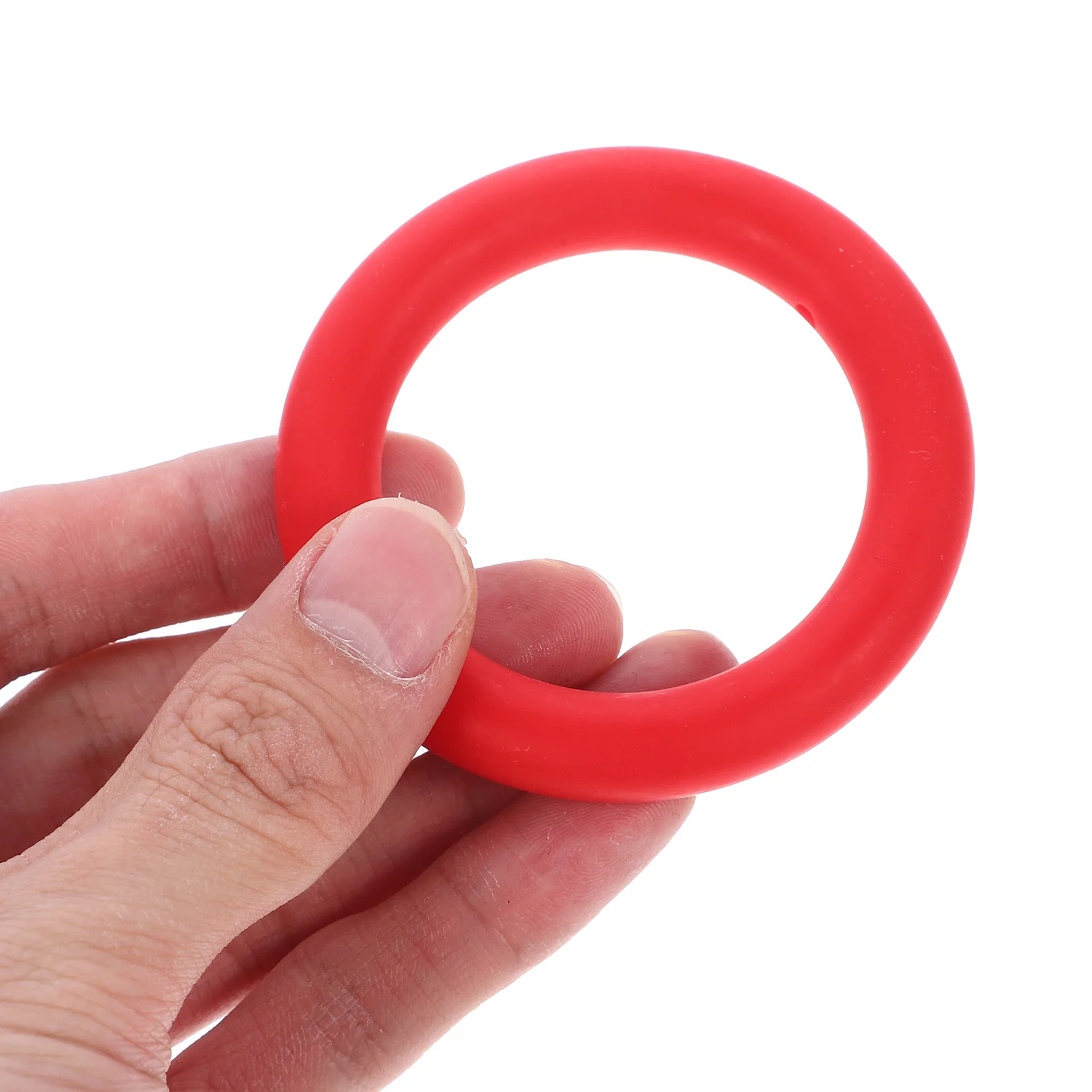

8 Pcs Silicone Ring Keychain Bead Rings Multi-function Loop Circles Silica Gel Jewelry for Diy