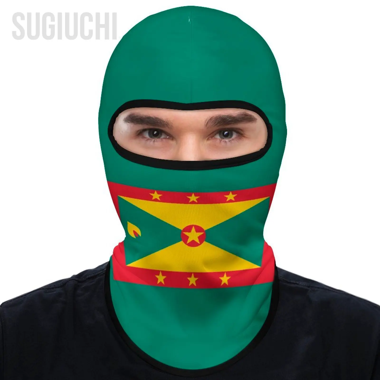 Grenada Flag Outdoor Cool Sunscreen Motorcycle Face Mask Moto Biker Wind Cap Mask Stopper Windproof Bicycle Cycling Headgear