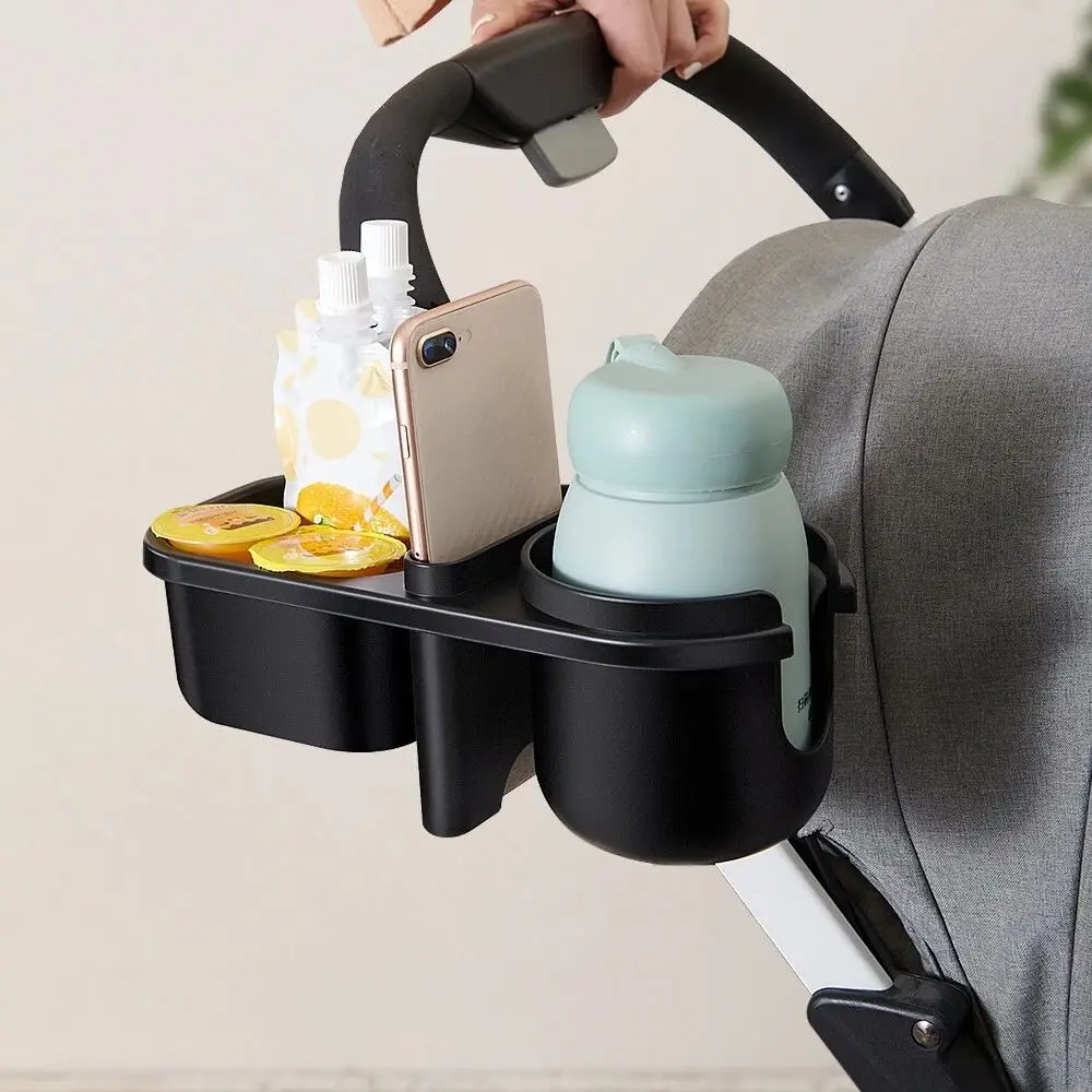 

Органайзер для бутылочек для детской коляски 3 в 1, держатель для телефона/нагрузки, черная стойка для бутылочек для детской коляски, многофункциональная прочная