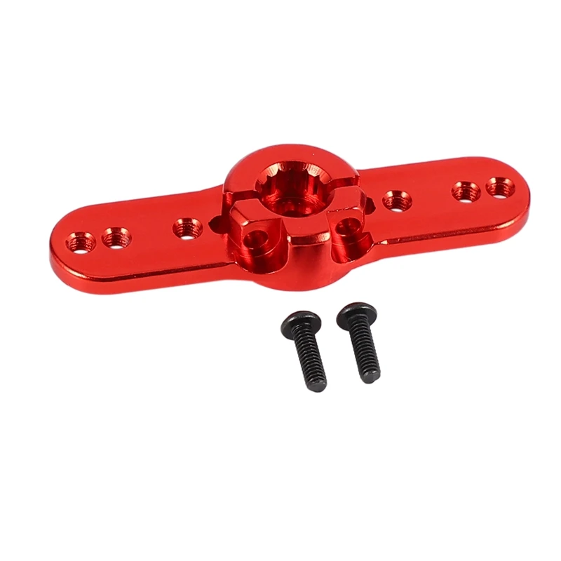 Servo clacson in metallo 15T Braccio servo sterzo a 15 denti per auto da arrampicata 1/5 RC Benzina/elettricità Rosso