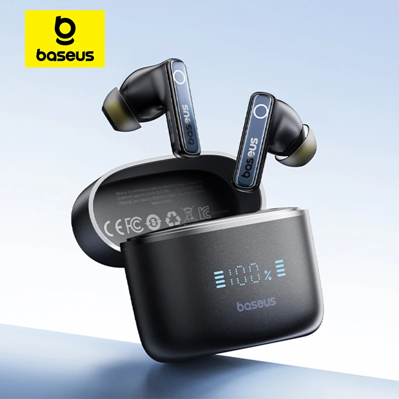 Baseus Bowie 30 Wireless Headphones 50dB Active Noise reduction Bluetooth 5.3 Headphones 6 microphone AI call clear against low sound 65 hours long playback time