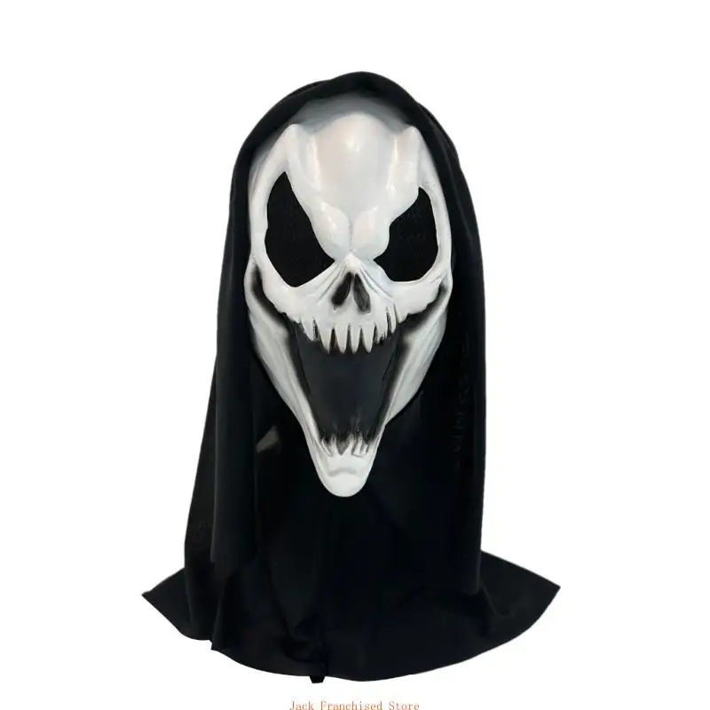 

Halloween Mask Scary Skull Face Latex Mask Horror Full Head Mask Halloween Cosplay Costume Props for Adult Kids