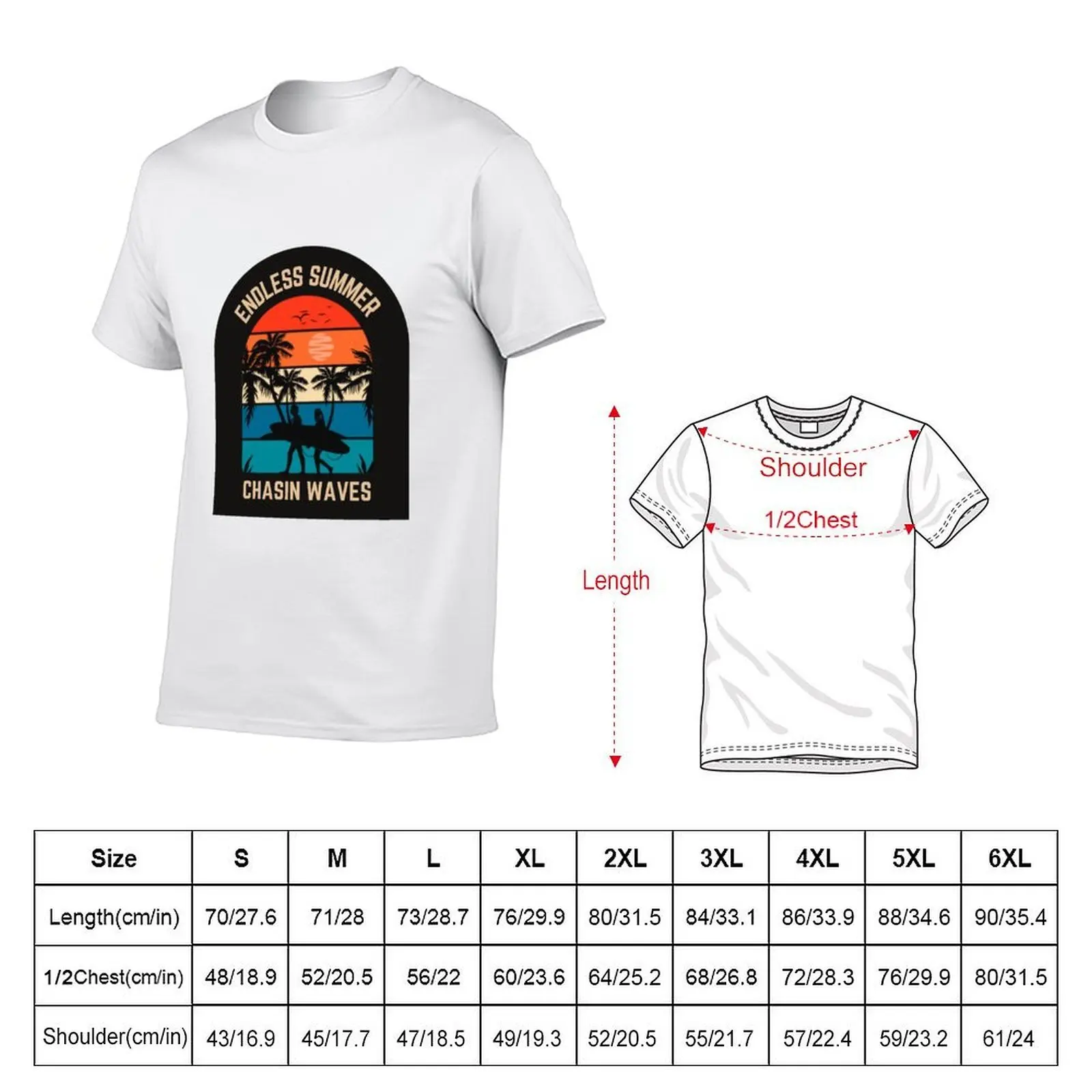 Endless Summer Chasin Waves T-Shirt printed t shirts for man cotton t shirt man T-Shirt