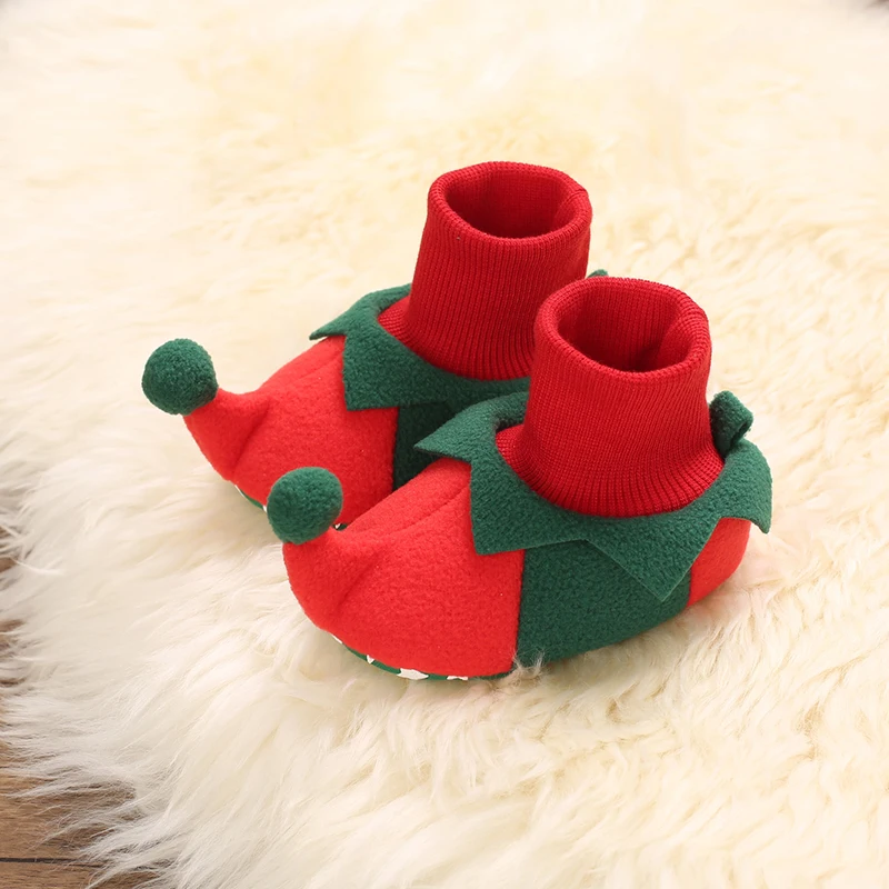

HAIZHIW Cute Cartoon Warm Baby Walking Shoes Christmas Winter Role Play 0-18 Months Toddler Footwear Comfortable Soft Soles