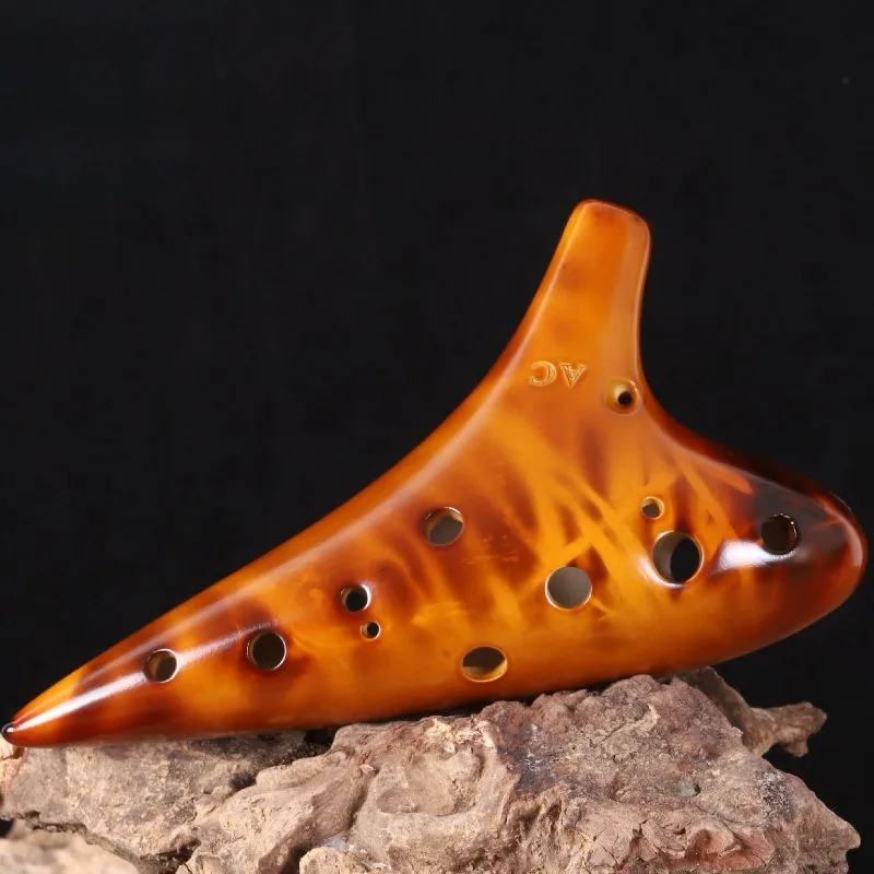 China Clay Ocarina Alto C Tone 12 Hole Professional Ocarina Student Playing Portable Ceramic Flute Time Ocarinas Orff Instrument - Image 2