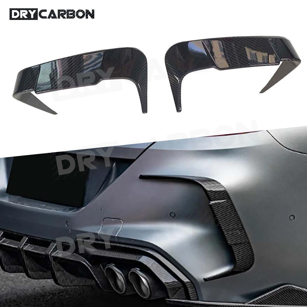 Trockene Carbonfaser Heckstoßstangen-Luftauslassverkleidung für BMW 8er F91 F92 F93 M8 Coupé 2020+ – Heckluftauslassflossen aus FRP