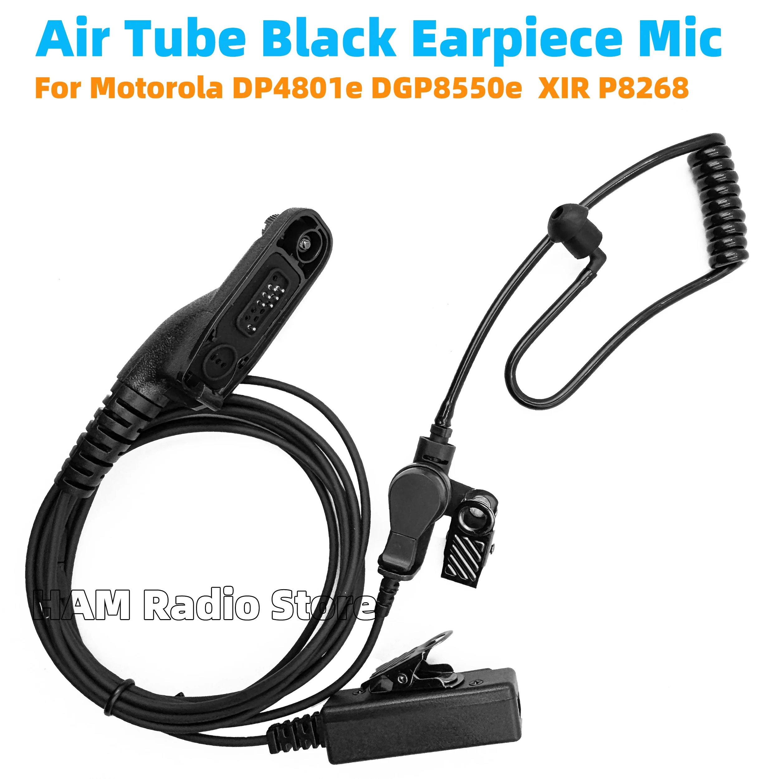 Air Tube Earpiece Mic Headset for Motorola DGP4150 DGP6150 DGP8550 DP3400 DP3600 DP4400 DP4800 XPR7550 XIR P8268 P8668 Radio