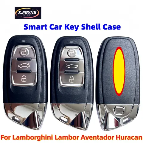 XJMYNB 3 Buttons Keyless Entry Smart Remote Car Key Fob Shell Case For Lamborghini Lambor Aventador Huracan