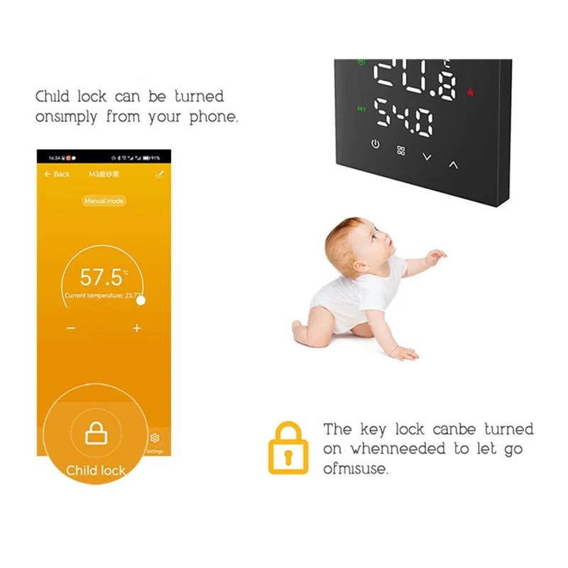 A32T-سخان المرجل الذكي التحكم في درجة الحرارة التبديل تويا واي فاي لجوجل المنزل اليكسا متوافق استبدال A-New أليس