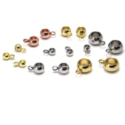 20Pcs Stainless Steel Bail Beads Spacer Beads Pendant Clips Pendants Clasps Connectors For Bracelet Necklace DIY Jewelry Making