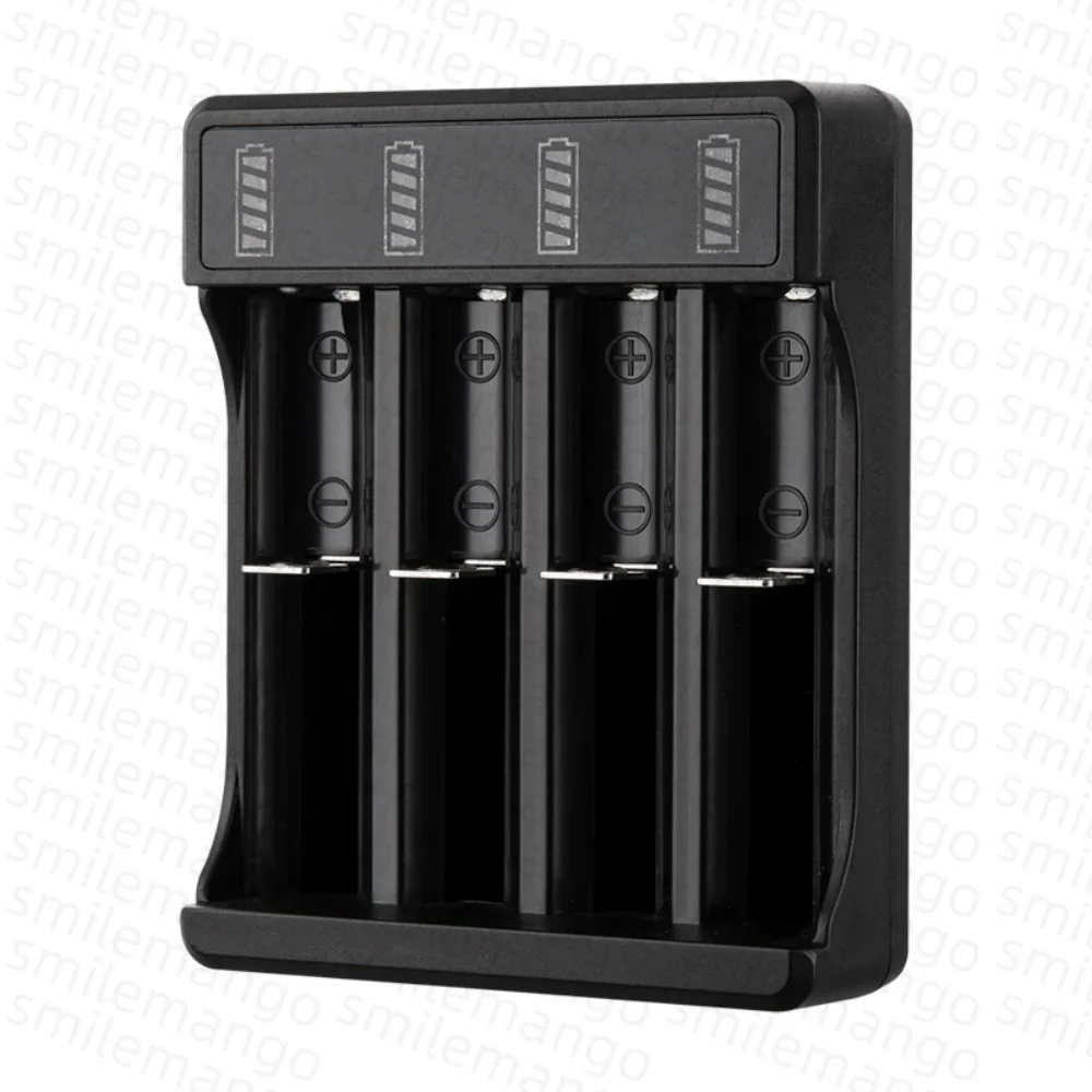 3.7V 18650 Battery Charger 1/2/4 Slots Dual 18650 Charging  Rechargeable Lithium Battery USB Charger For 16340 14500 18650