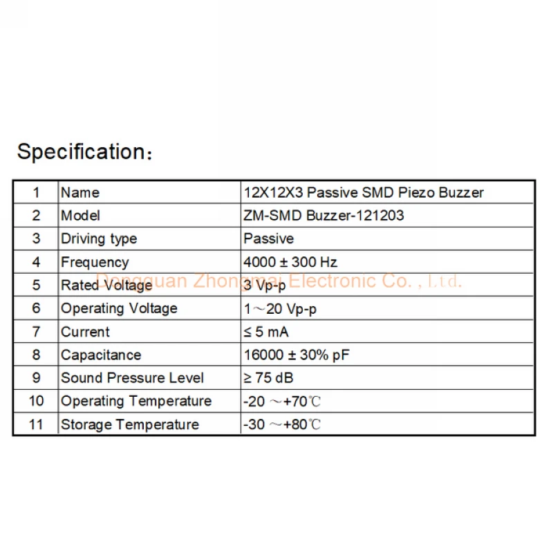 • Piezobuzzer cicalino SMD